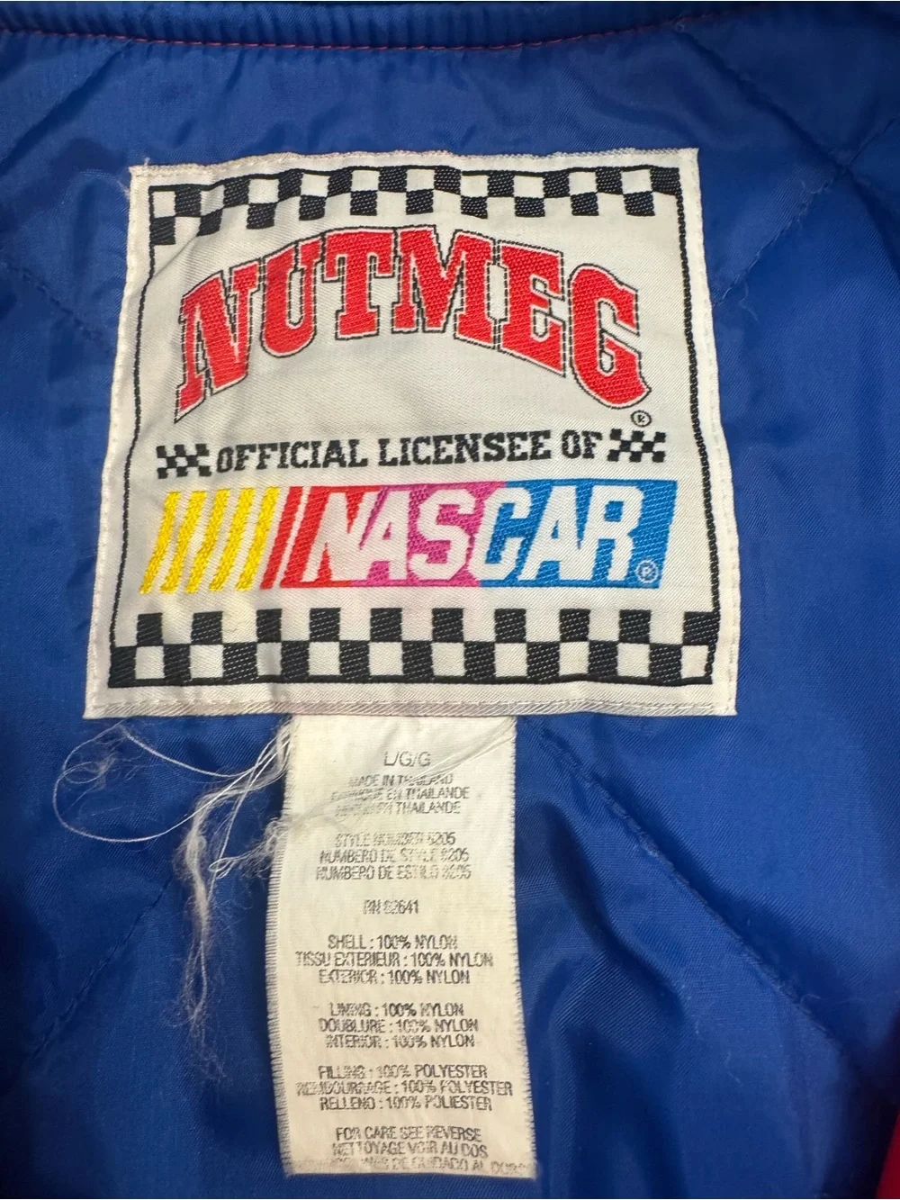 Vintage Nascar Jeff Gordon #24 Blue, white, Red Racing Bomber Jacket - Picture 4 of 11
